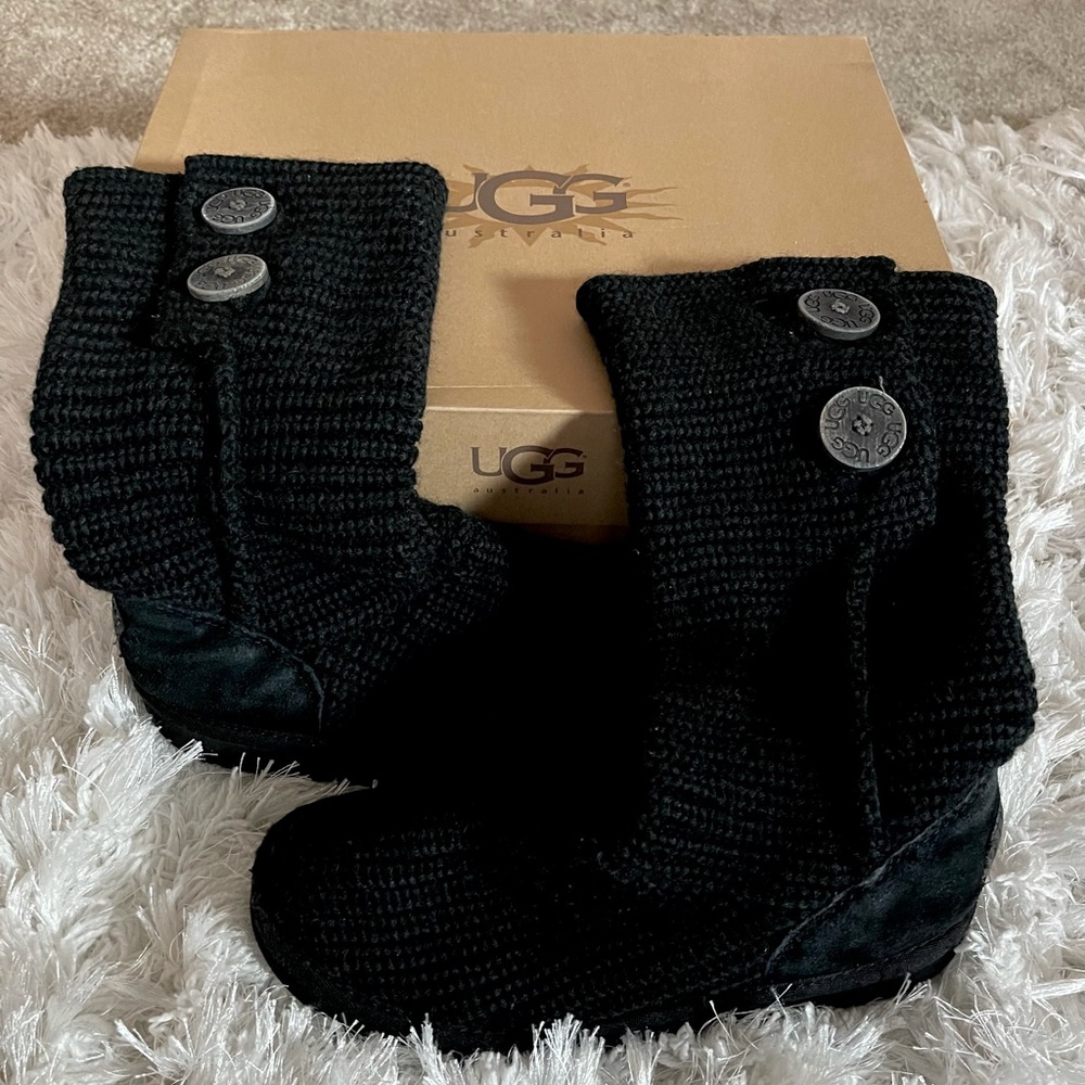 UGG black sweater boots